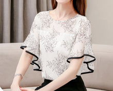 画像をギャラリービューアに読み込む, レースフレアスリーブブラウス