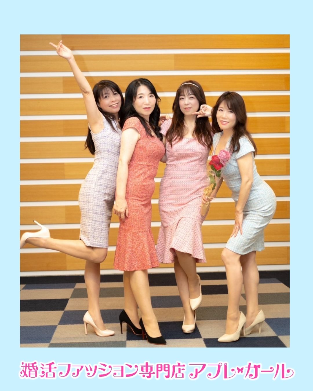美女見えツイードワンピ